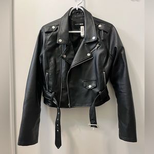 Cropped Leather Jacket
